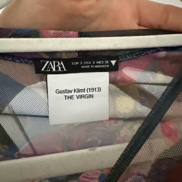 Zara Art Mesh Long Sleeve Bodysuit - Picture 3 of 3